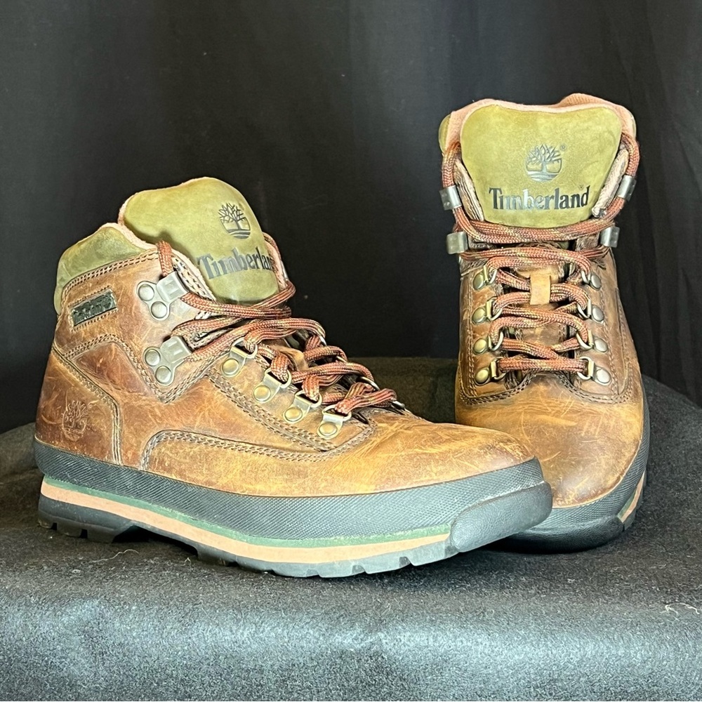 🥾TIMBERLAND Vintage Euro Hiker Genuine Leather OG Hiking Boots Women's Size 9.5